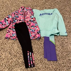 Two adidas girls outfits